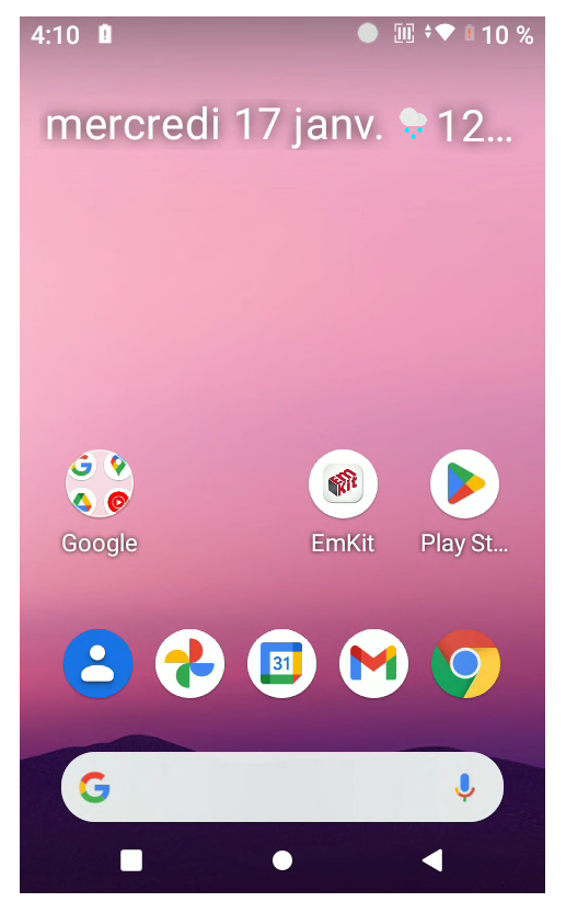 Viewing the font size on device.