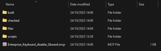 Create another subfolder