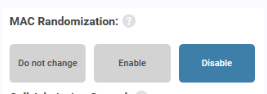 MAC randomization