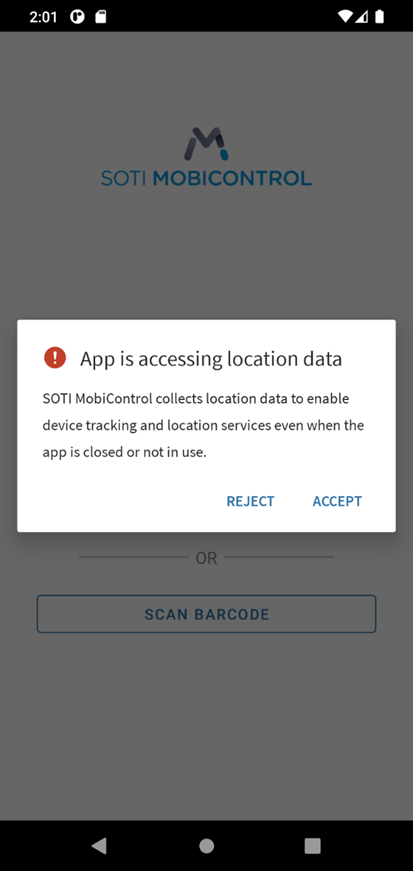 Pop up added for the permission