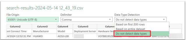 Formula for Data Type Detection