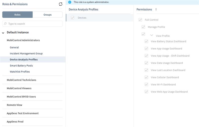Roles and Permissions