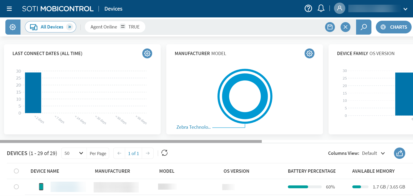 SOTI MobiControl web console