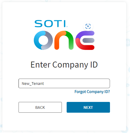SOTI Identity login screen