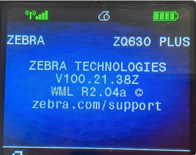 Screenshot of the original firmware version v100.21.38Z