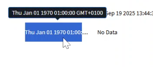 Image showing the date of the report being set to share on the 1st of January, 1970 on the Xsight console.