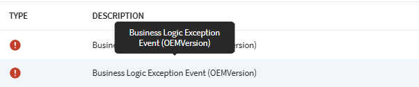User log error