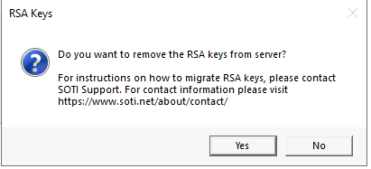 RSA key warning